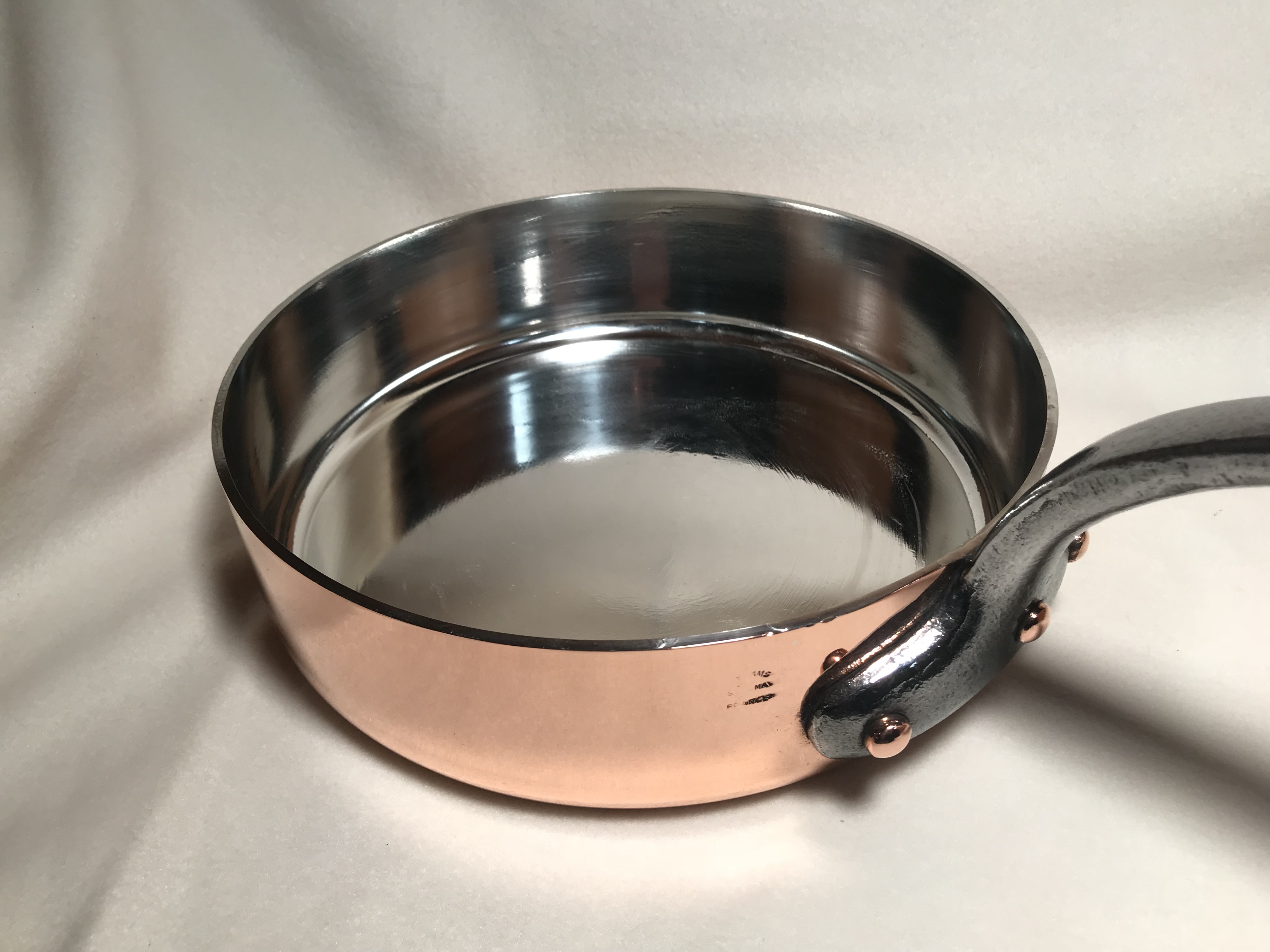 Biltmore Estate 18/10 Stainless Steel 10”/8”Skillets Copper Layer Heavy Fry  Pans