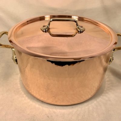 French copper stew pan