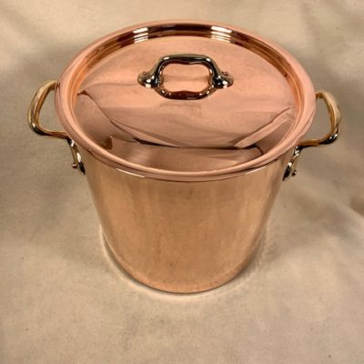 French copper stock pot